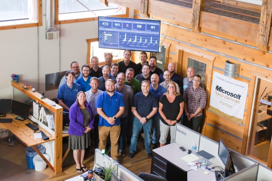 Applied Tech Staff Group Photo in the office