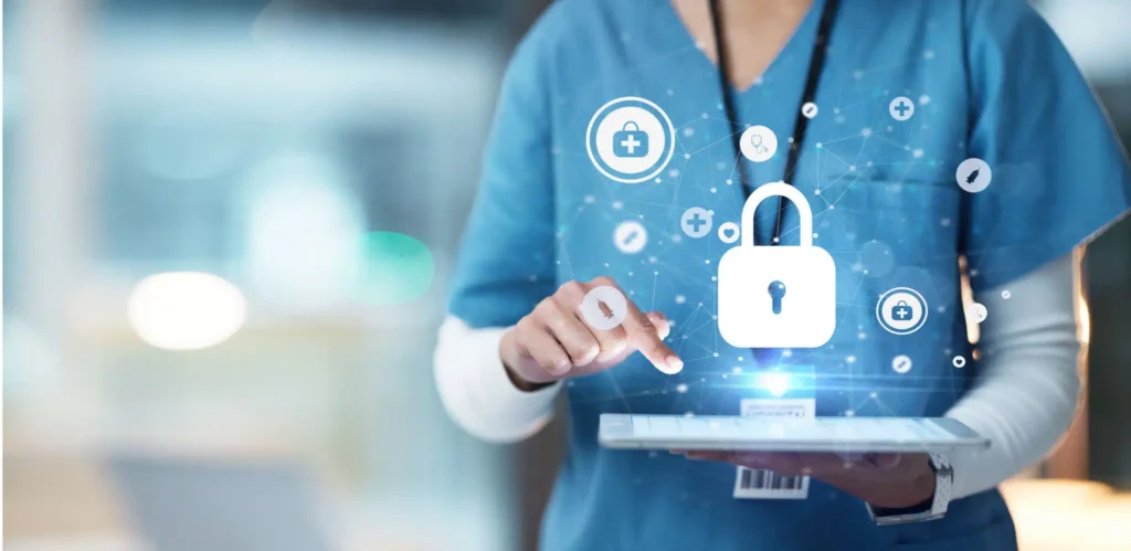 nurse holding ipad